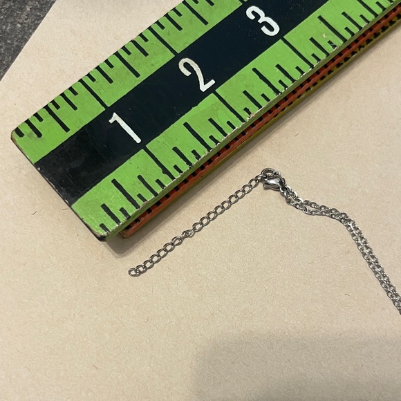 French Bulldog Silver Crystal Pendant Necklace - Pink Ear Accents display case - Picture 9 of 10